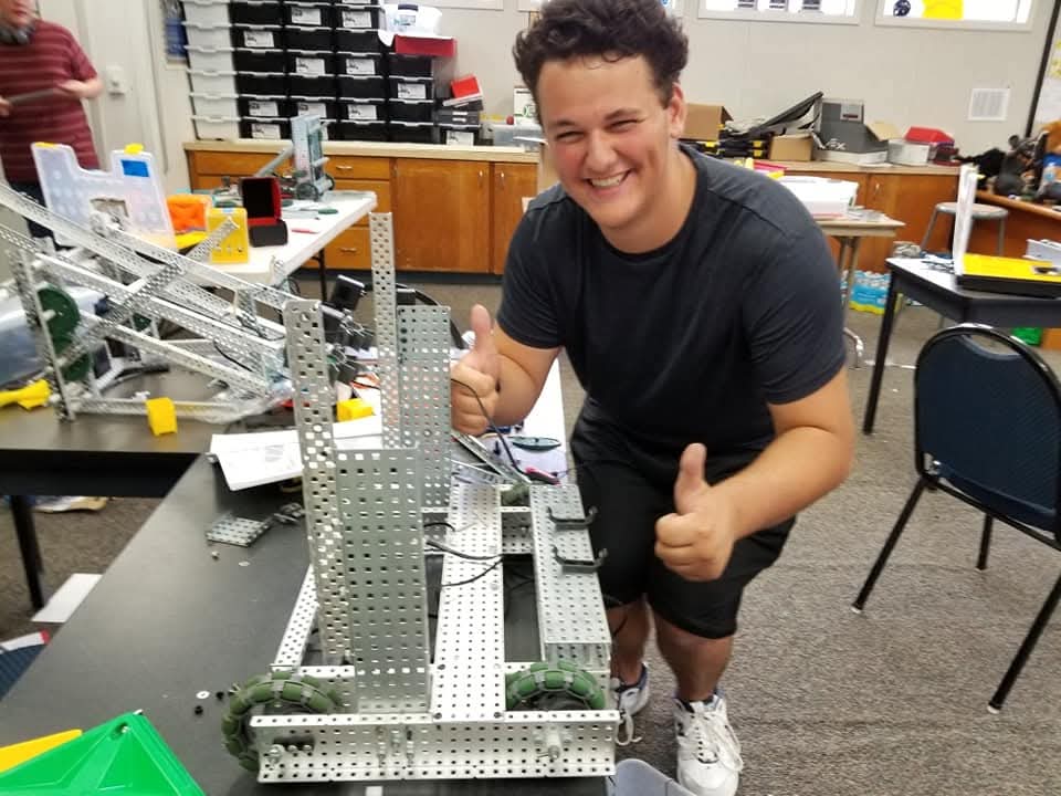 Team with completed robot